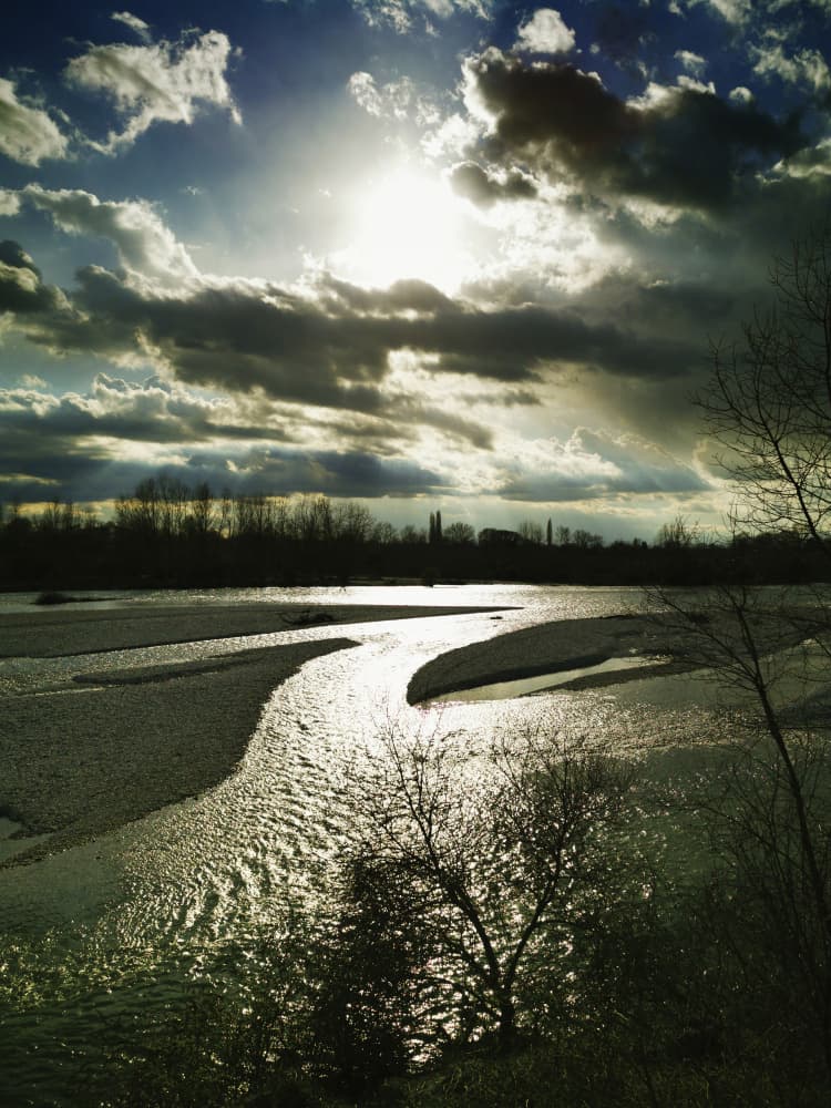 Dramatic River Sunset by Angelo Cerantola — canvas wall art