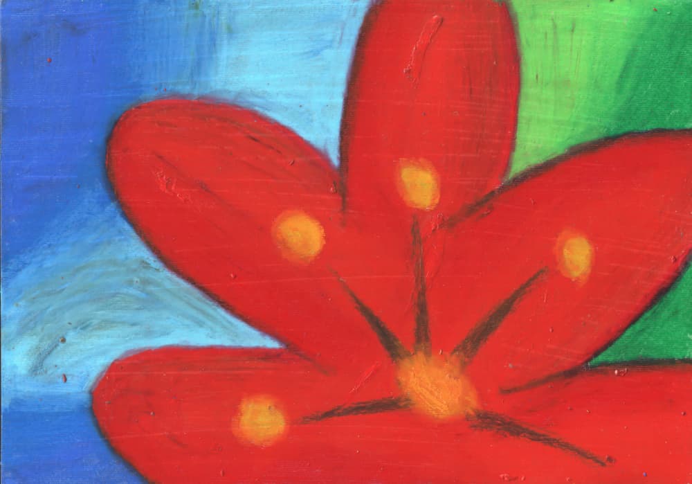 Vibrant Red Bloom by Kulik — canvas wall art