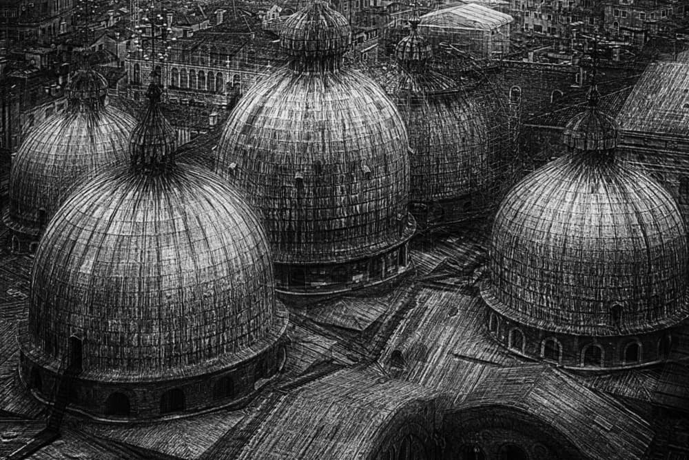 Intricate Venice Domes by Roswitha Schleicher-Schwarz — canvas wall art