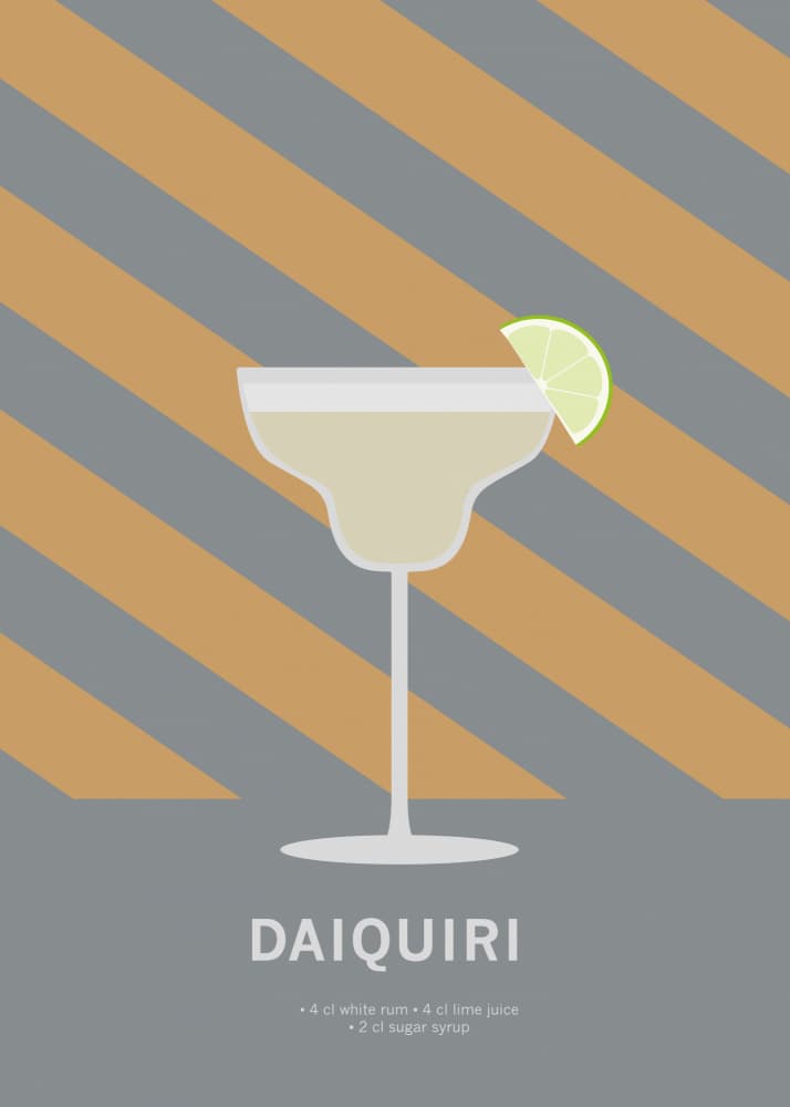 Refreshing Daiquiri Cocktail by Paperago — canvas wall art