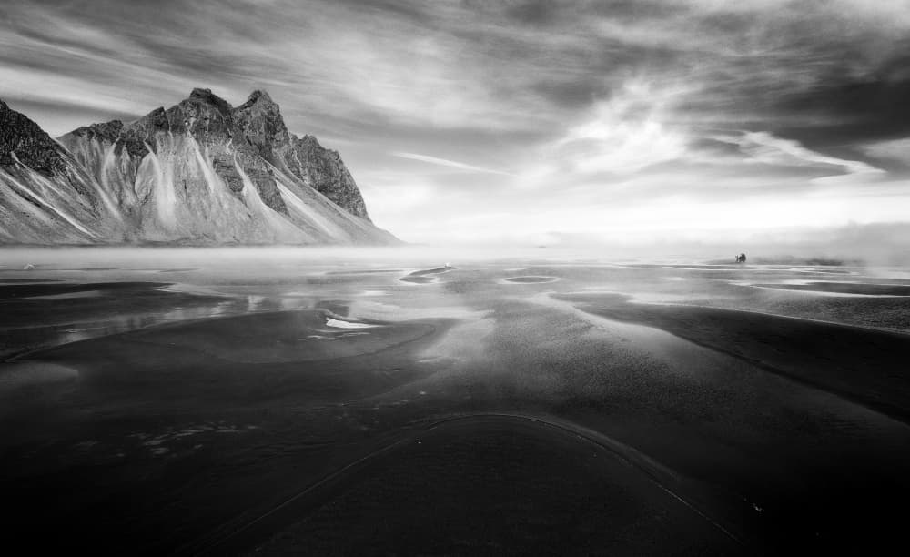 Black Sand Coast Reflection by Izidor Gasperlin — canvas wall art