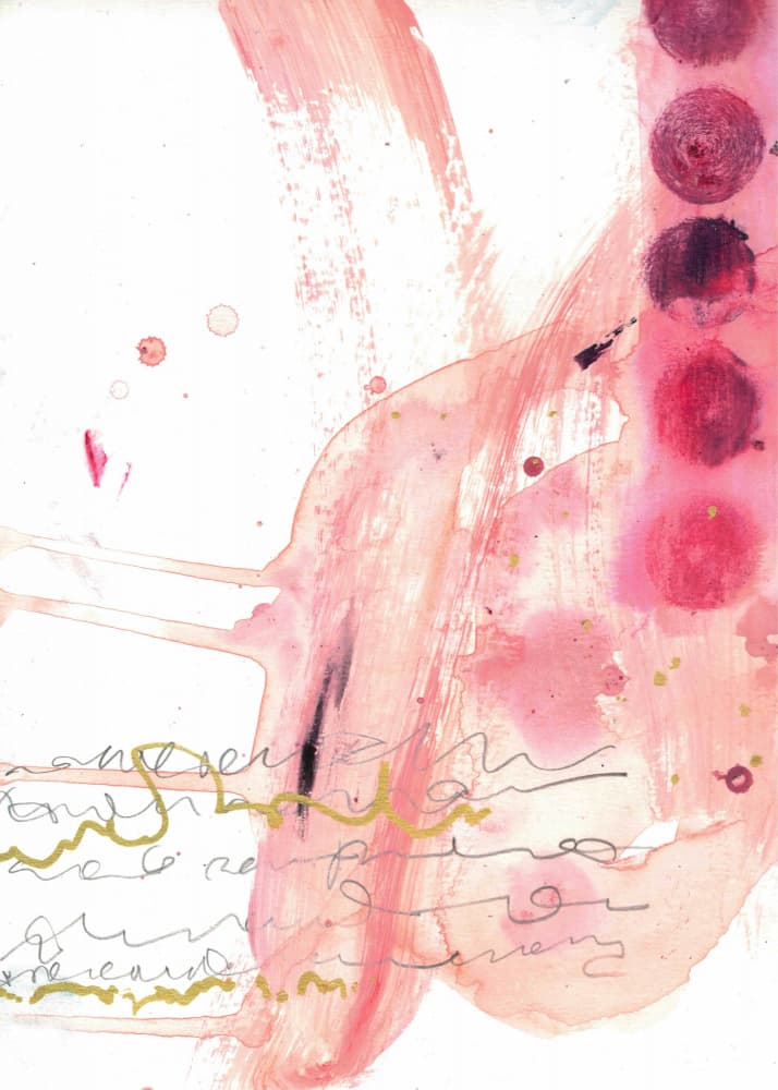 Blush Pink Strokes by Deb Chaney — canvas wall art