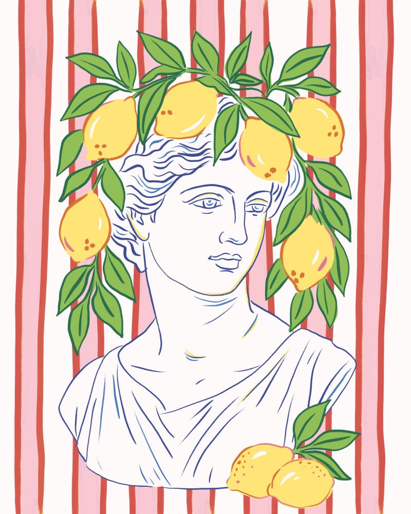 Vibrant Lemon Bust by Radhika Modi — canvas wall art