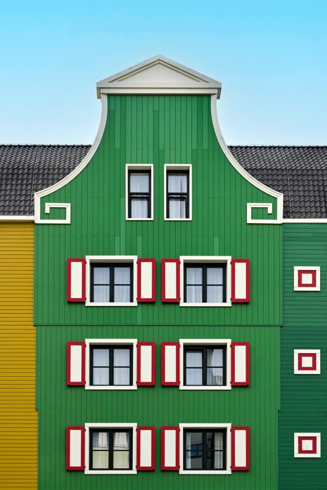 Green Dutch House by Linda Wride — canvas wall art