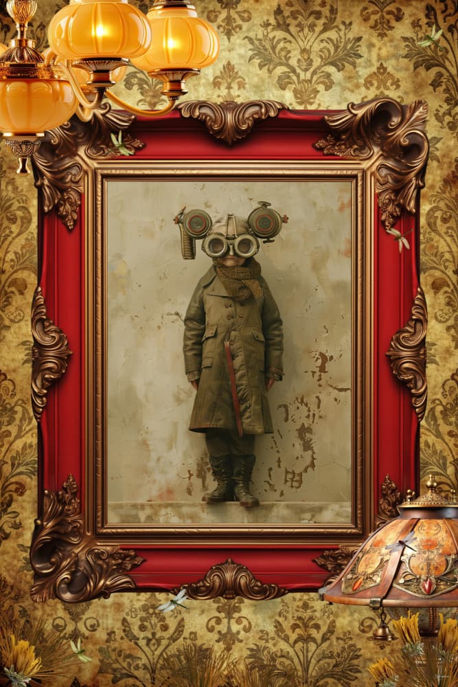 Steampunk Child Portrait by Sue Skellern — canvas wall art