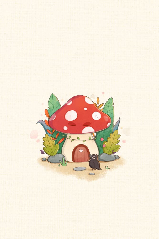 Whimsical Mushroom Home by Xuan Thai — canvas wall art