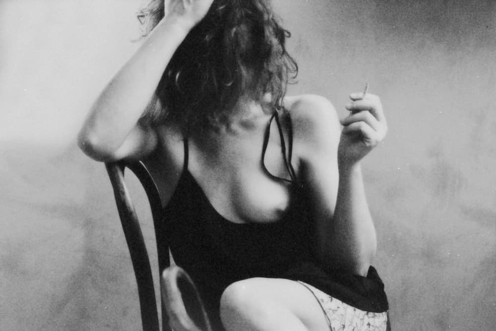 Contemplative Nude Woman by Bogdan Bouşcă — canvas wall art