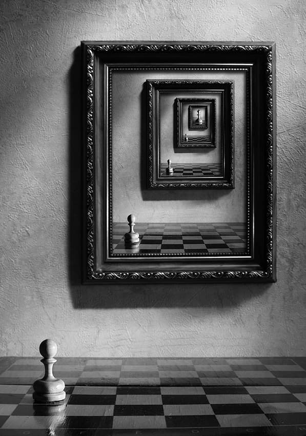 Infinite Chess Pawn by Victoria Glinka — canvas wall art