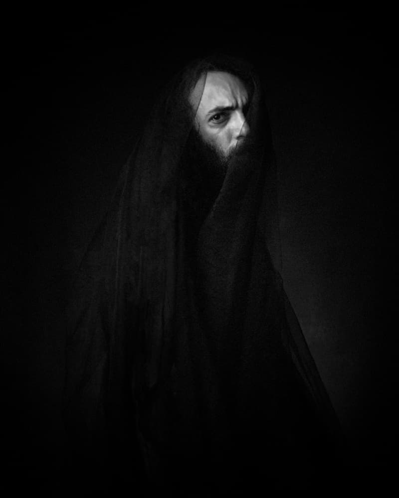Mysterious Veiled Man by Mehdi Mokhtari — canvas wall art