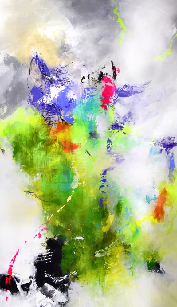 Vibrant Abstract Movement by Kirsten Handelmann — canvas wall art