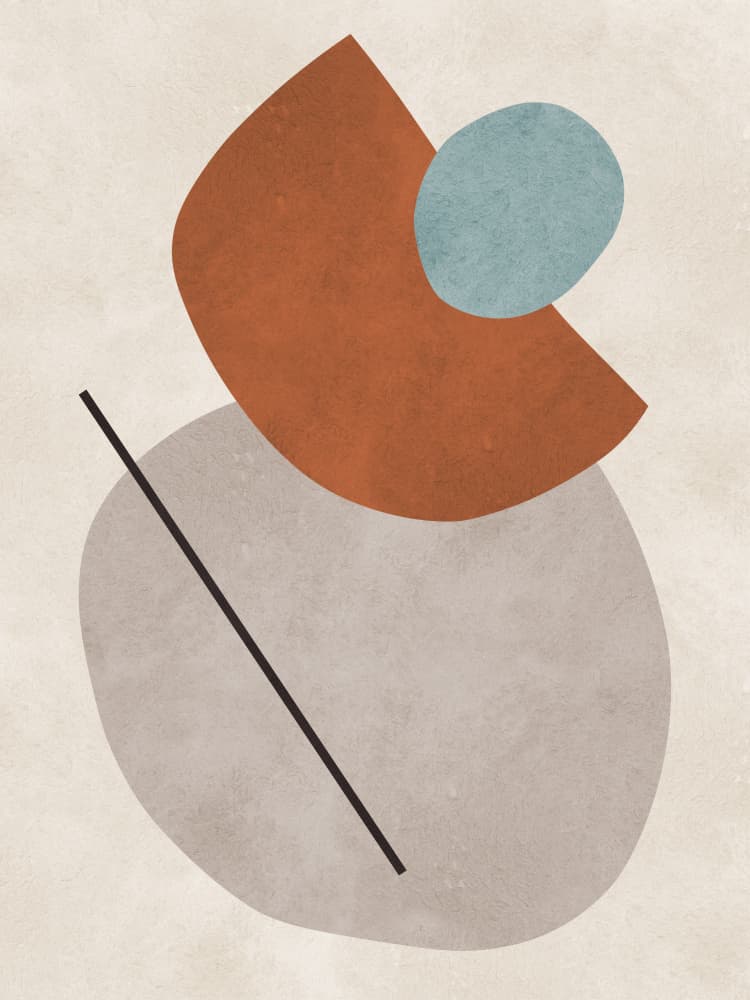 Calm Abstract Forms by Vitor Costa — canvas wall art