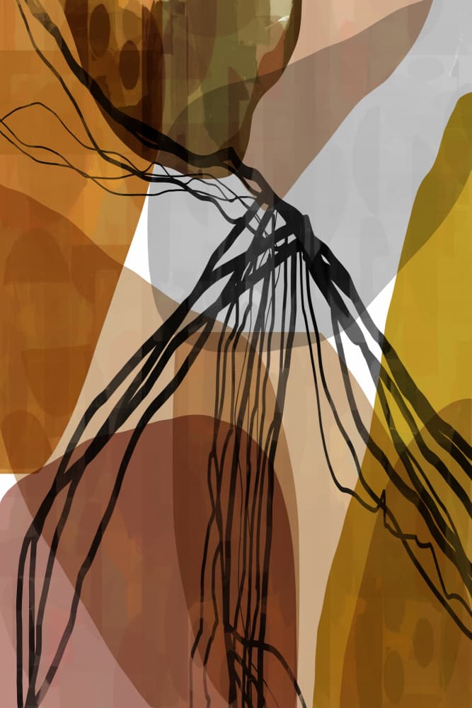 Earthy Organic Lines by cartissi — canvas wall art