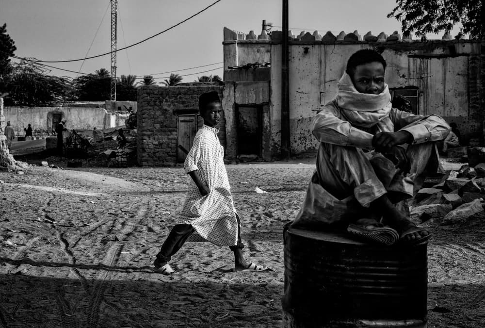 African Street Scene by Joxe Inazio Kuesta Garmendia — canvas wall art