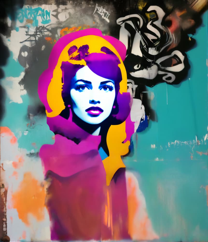 Abstract Graffiti Portrait by Cicero Spin — canvas wall art