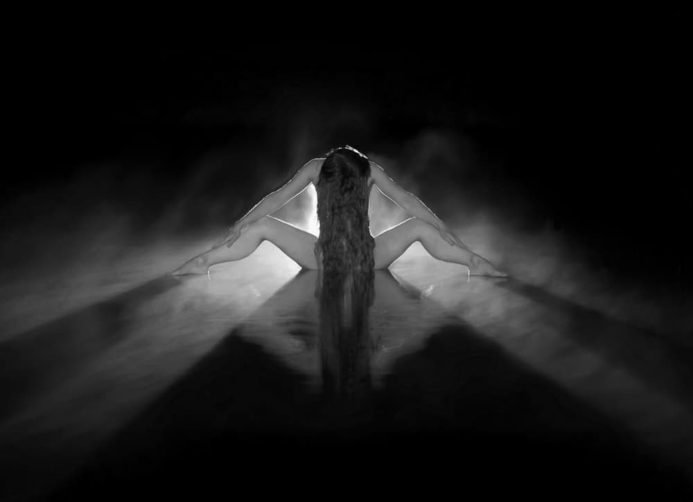 Mysterious Figure in Light by Leszek Paradowski — canvas wall art