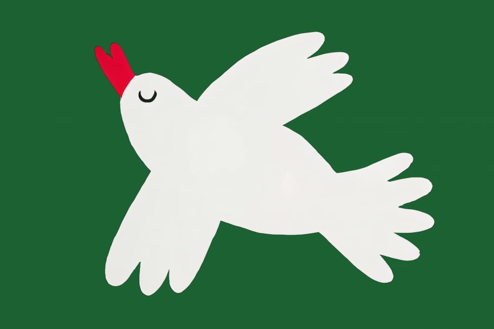 Peaceful White Bird by Merel Takken — canvas wall art