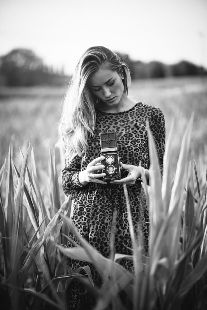 Vintage Camera Portrait by Christophe Staelens — canvas wall art