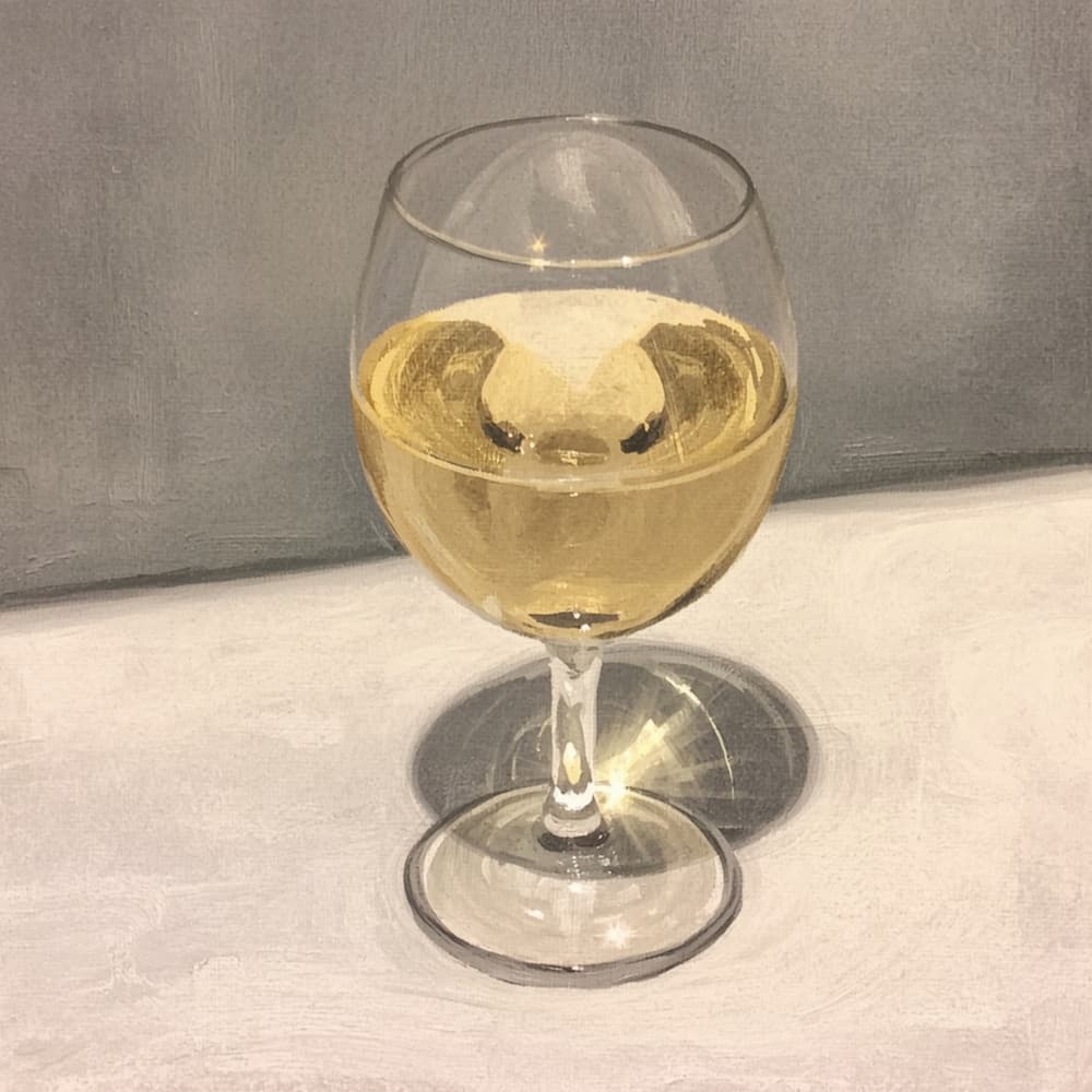 White Wine Reflection by Ohkimiko — canvas wall art