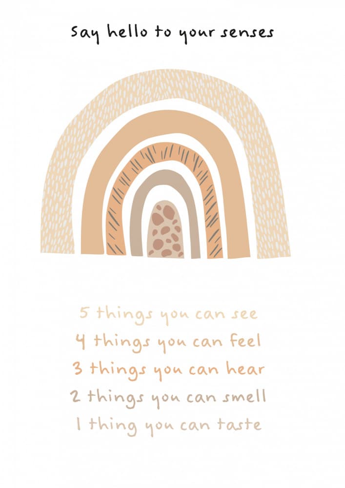 Mindful Senses Rainbow by Sarah Manovski — canvas wall art