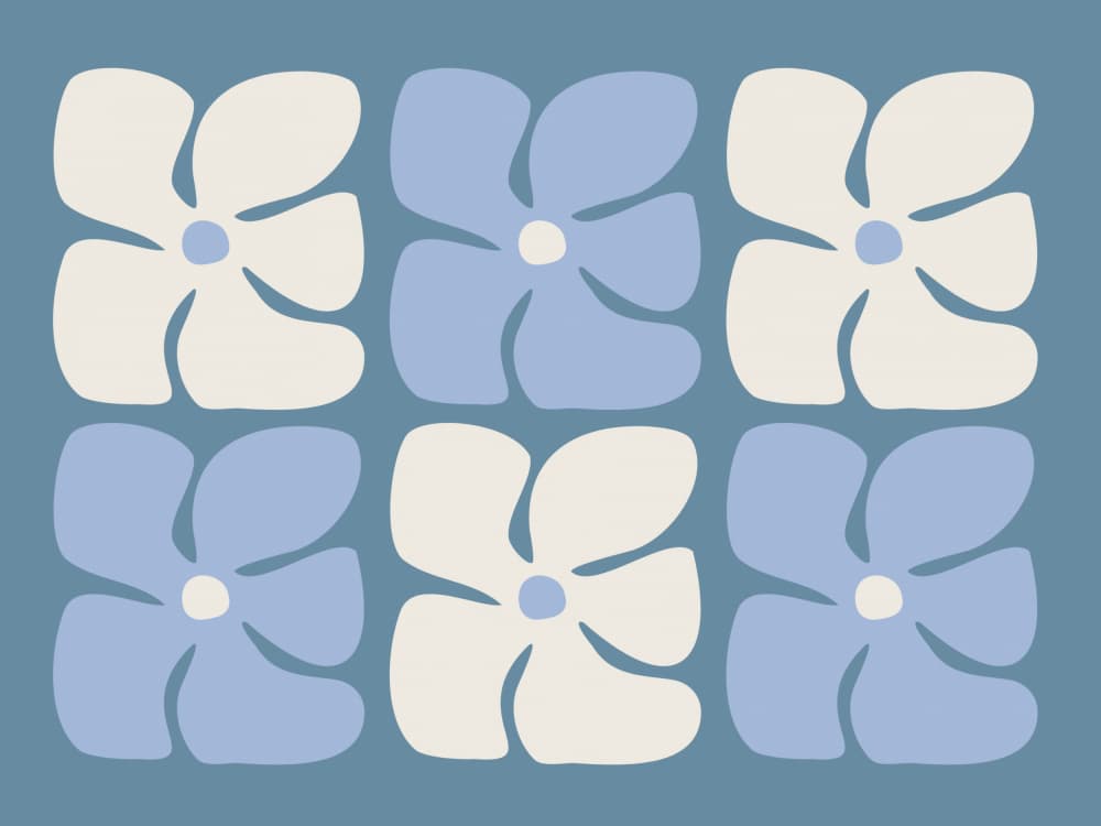 Soft Blue Floral Pattern by Jolly and Dash — canvas wall art