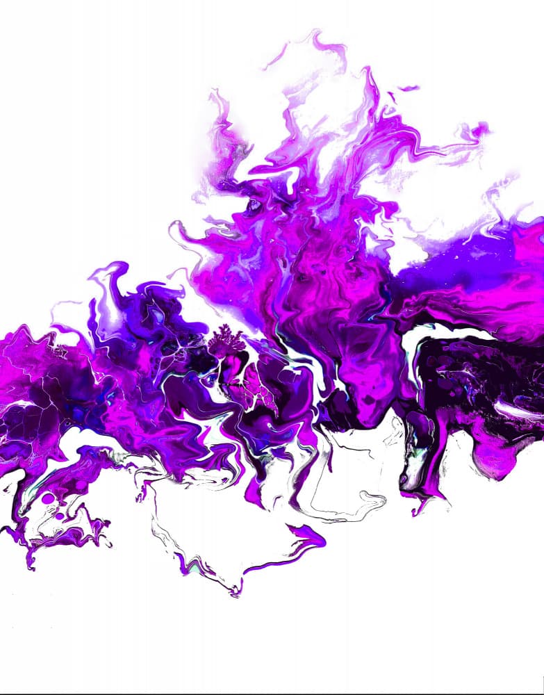 Vibrant Purple Swirls by Alyson Storms — canvas wall art