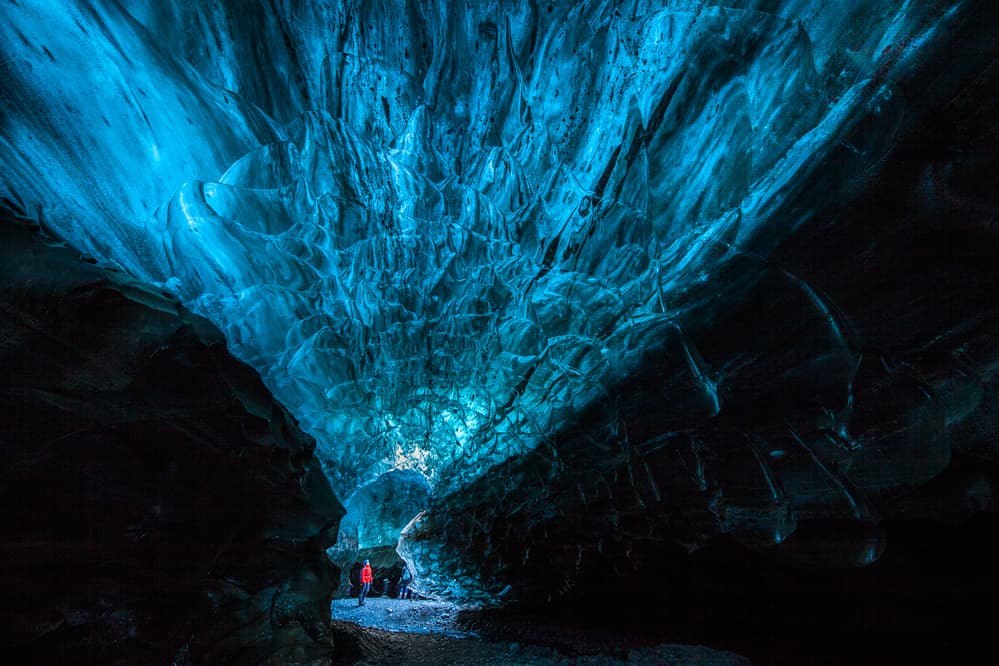 Deep Blue Ice Cave by Peter Svoboda MQEP — canvas wall art