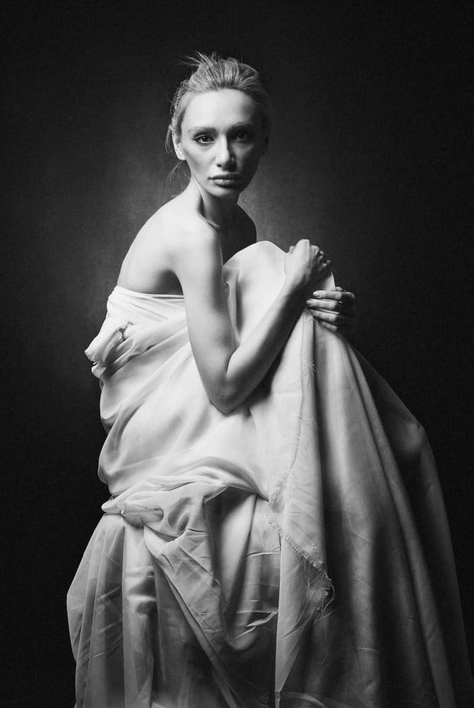 Timeless Female Portrait by Mehdi Mokhtari — canvas wall art