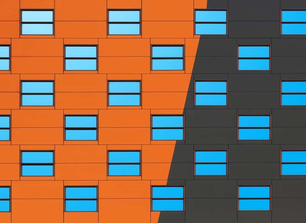 Colorful Architectural Pattern by Hans-Wolfgang Hawerkamp — canvas wall art
