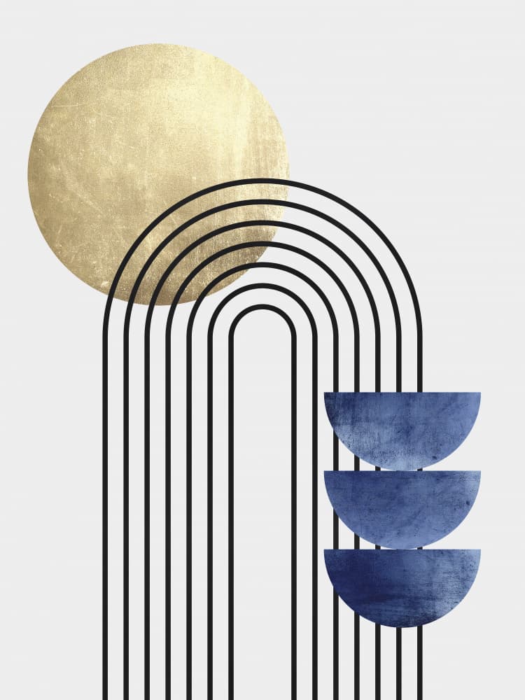Modern Geometric Shapes by Vitor Costa — canvas wall art