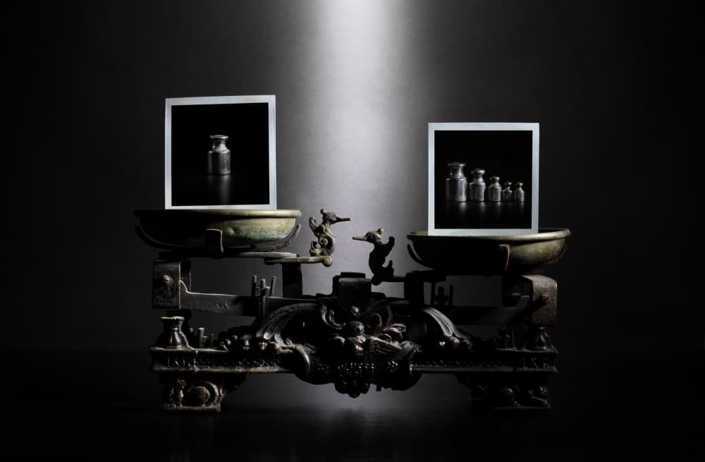 Antique Balance Weights by Victoria Glinka — canvas wall art