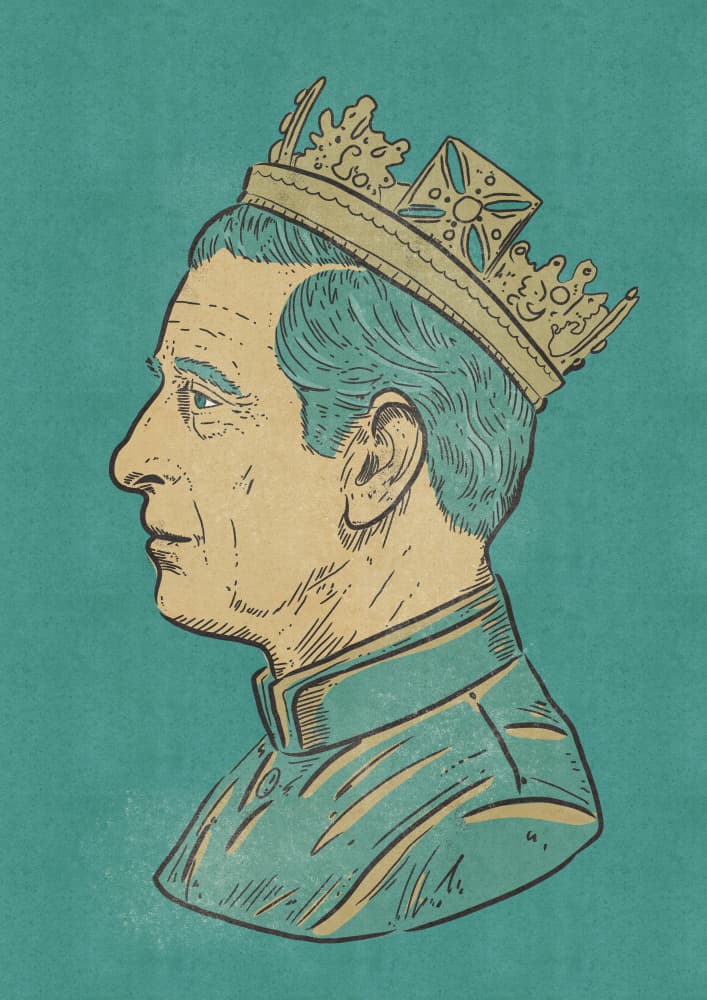 Crowned King Profile by Nicholas — canvas wall art