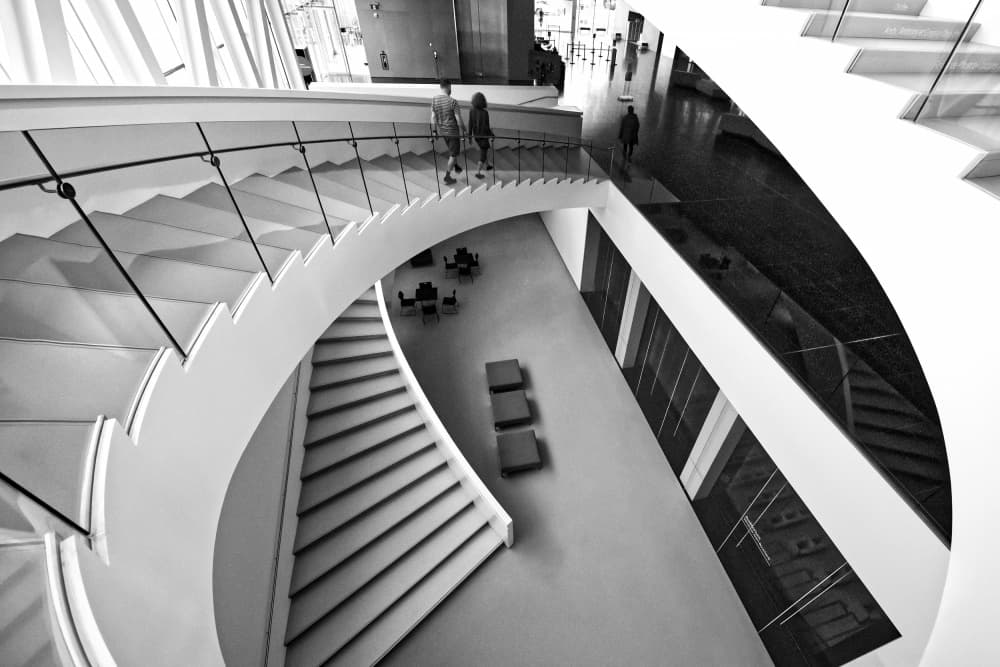 Modern Spiral Staircase by Michiko Ôtomo — canvas wall art