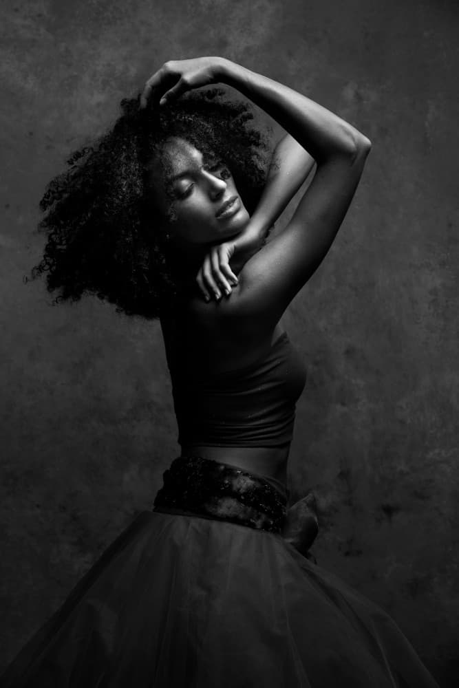 Elegant Afro Grace by Joan Gil Raga — canvas wall art
