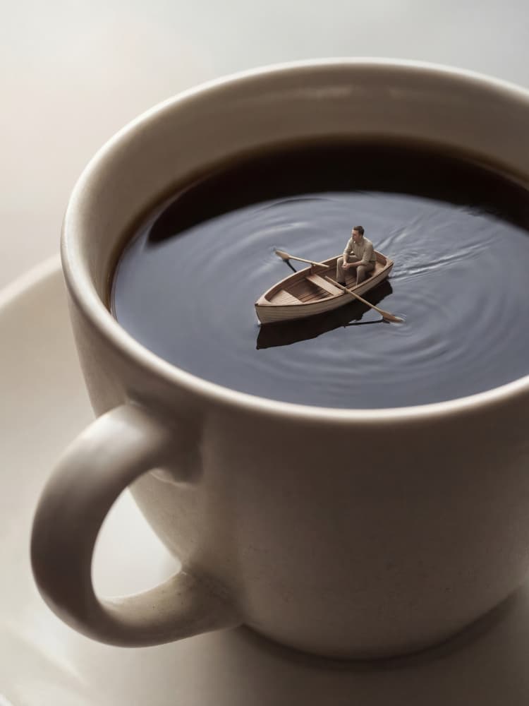 Coffee Boat Journey by Andreas Magnusson — canvas wall art