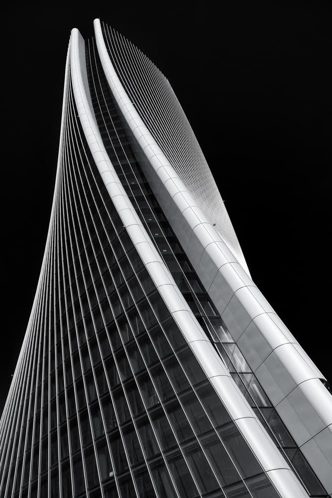 Curving Urban Tower by Marco Tagliarino — canvas wall art
