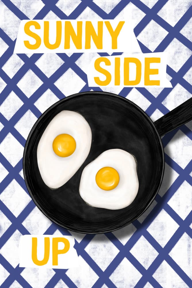 Sunny Side Up Eggs by EMELIEmaria — canvas wall art