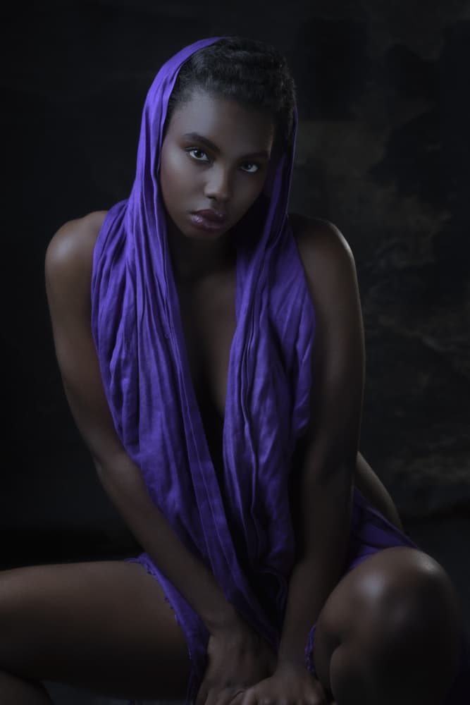 Purple Wrapped Gaze by Jan Slotboom — canvas wall art