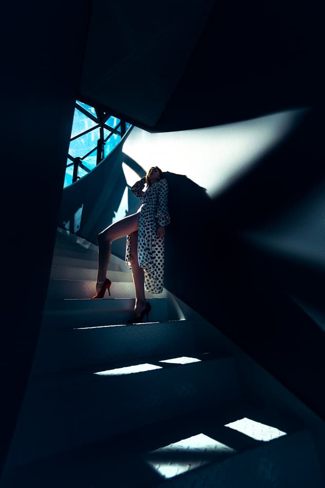Dramatic Staircase Style by Ruslan Bolgov — canvas wall art
