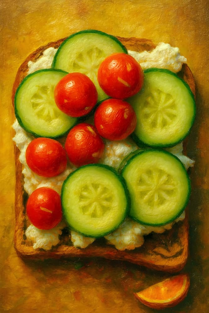 Healthy Breakfast Toast by HUGO — canvas wall art