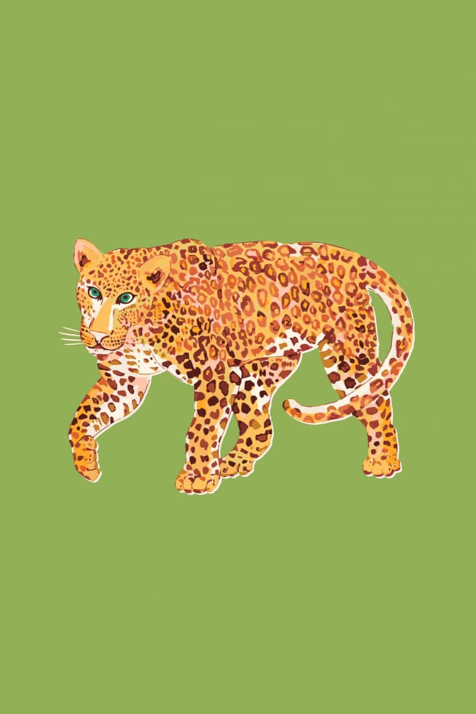 Graceful Spotted Leopard by Karen Menzenbach — canvas wall art