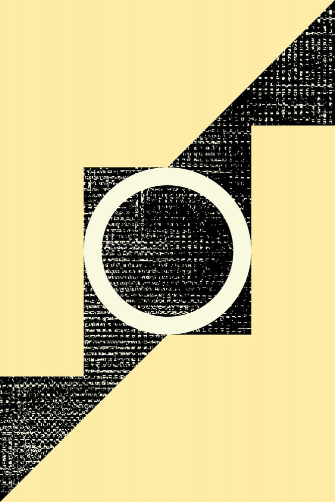 Distressed Geometric Circle by Petr Strnad — canvas wall art