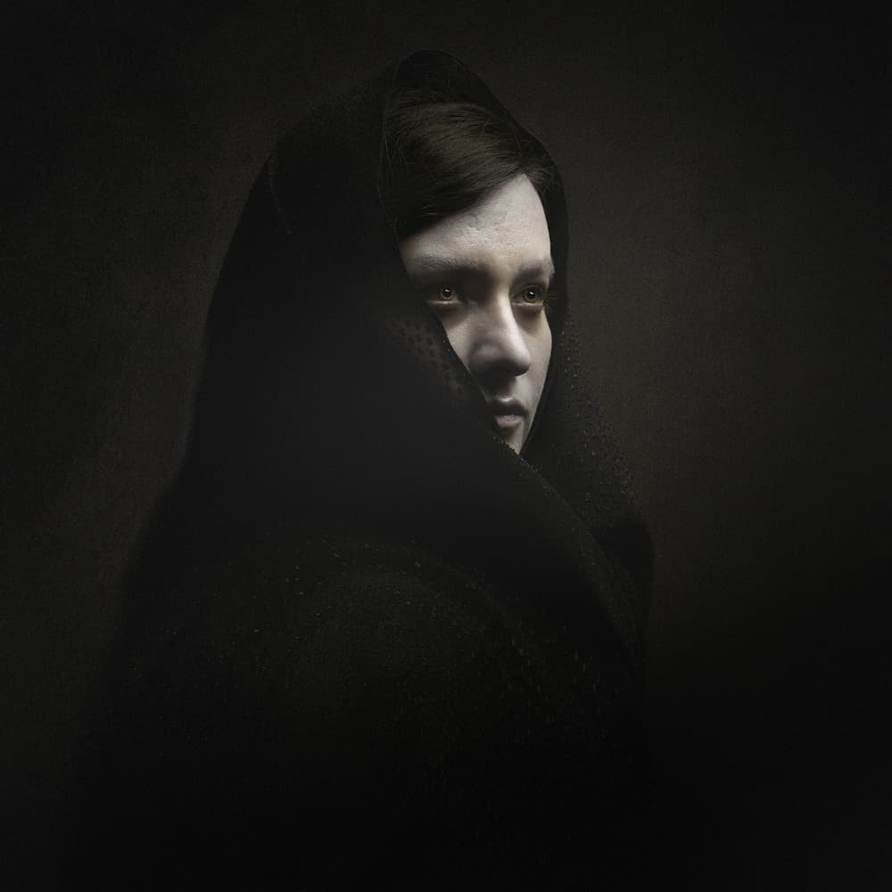 Mysterious Veiled Woman by Moein Hasheminasab — canvas wall art