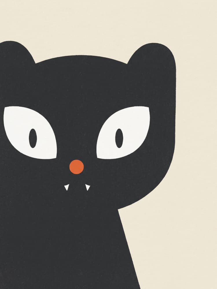 Spooky Black Cat by Andreas Magnusson — canvas wall art