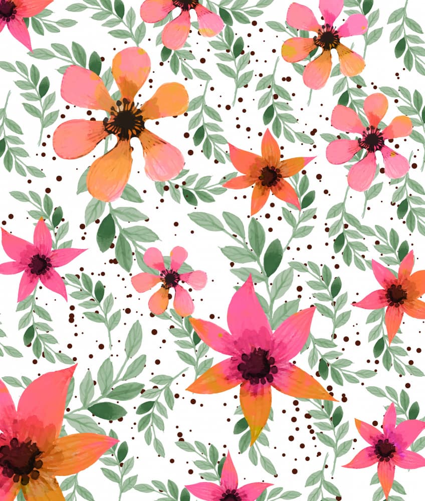 Vibrant Floral Watercolor by Uma Gokhale — canvas wall art
