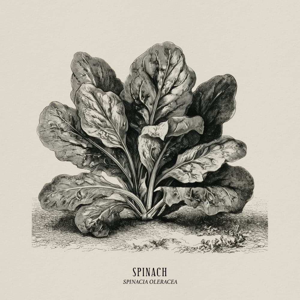 Vintage Botanical Spinach by Andreas Magnusson — canvas wall art