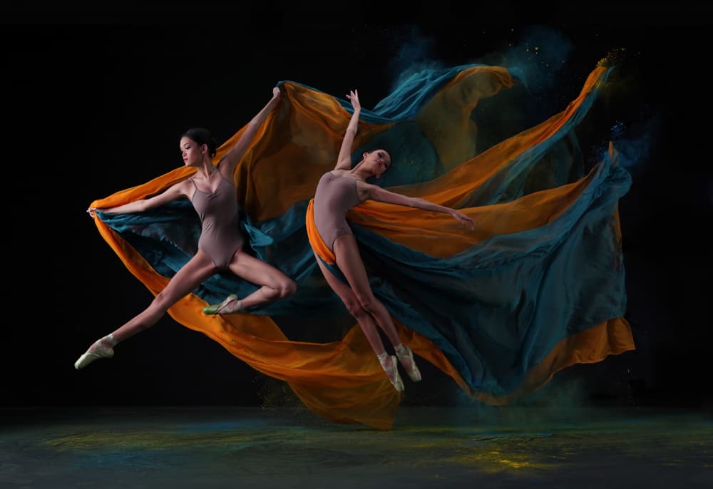 Graceful Dancers Flow by Rawisyah Aditya — canvas wall art
