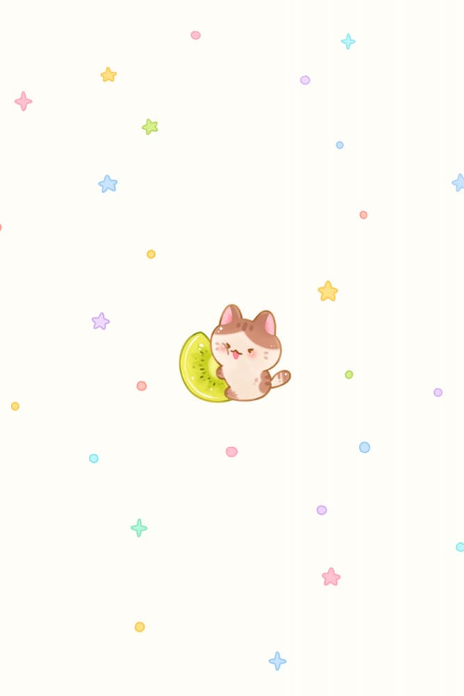 Cute Kiwi Cat by Xuan Thai — canvas wall art