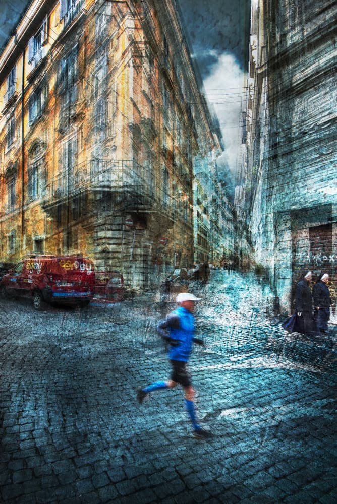 European City Run by Nicodemo Quaglia — canvas wall art