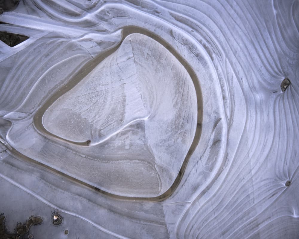 Rippled Winter Ice by Hamed Bank — canvas wall art