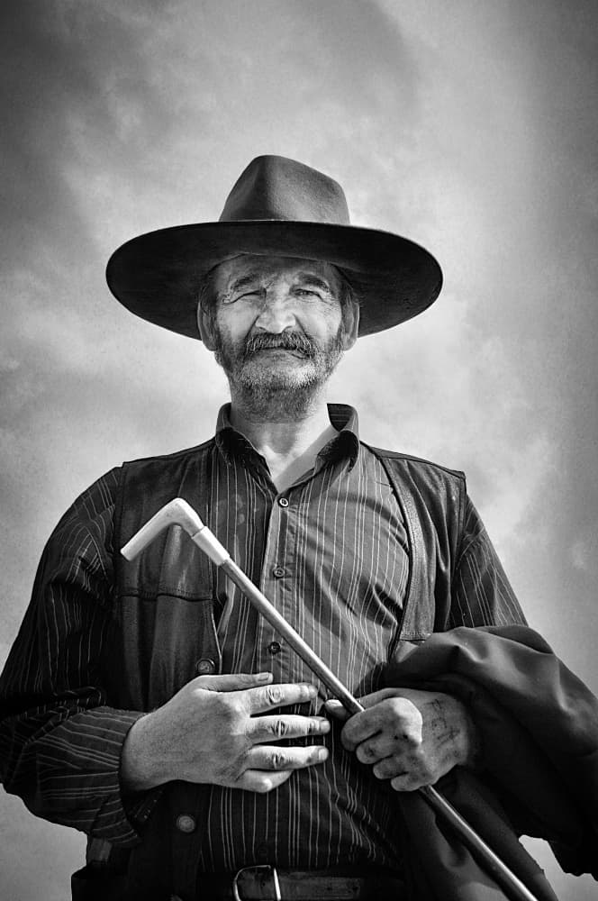 Classic Western Portrait by Nicoleta Gabor — canvas wall art
